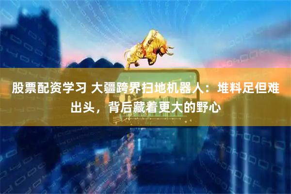 股票配资学习 大疆跨界扫地机器人：堆料足但难出头，背后藏着更大的野心